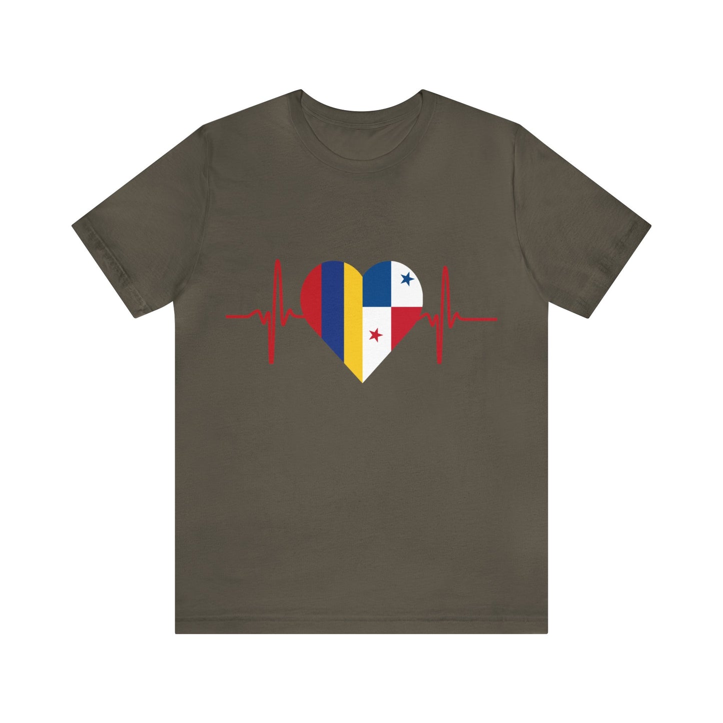 Colombia & Panama Unisex Short Sleeve Tee, Camisa Unisexo manga corta Colombia y Panamá
