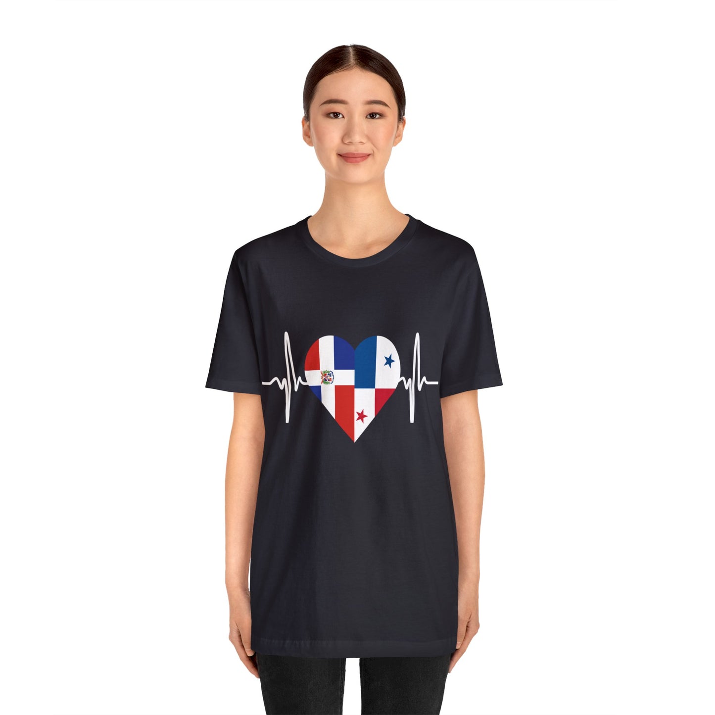 Dominican Republic & Panama Unisex Short Sleeve Tee, Camisa Unisexo manga corta República Dominicana y Panamá