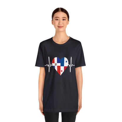Dominican Republic & Panama Unisex Short Sleeve Tee, Camisa Unisexo manga corta República Dominicana y Panamá