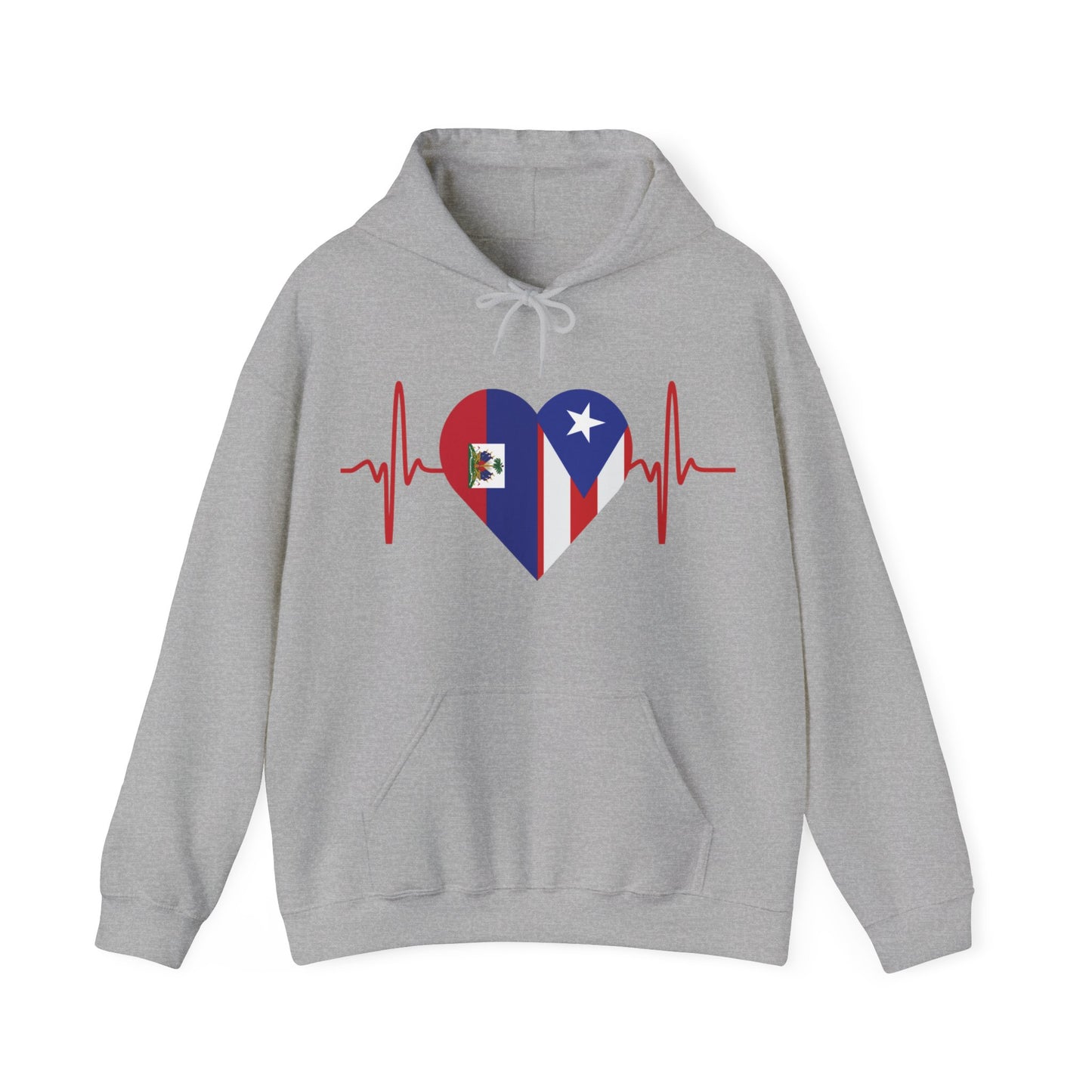 Haití and Puerto Rico Unisex Hooded Sweatshirt I Sudadera Unisexo Haití and Puerto Rico