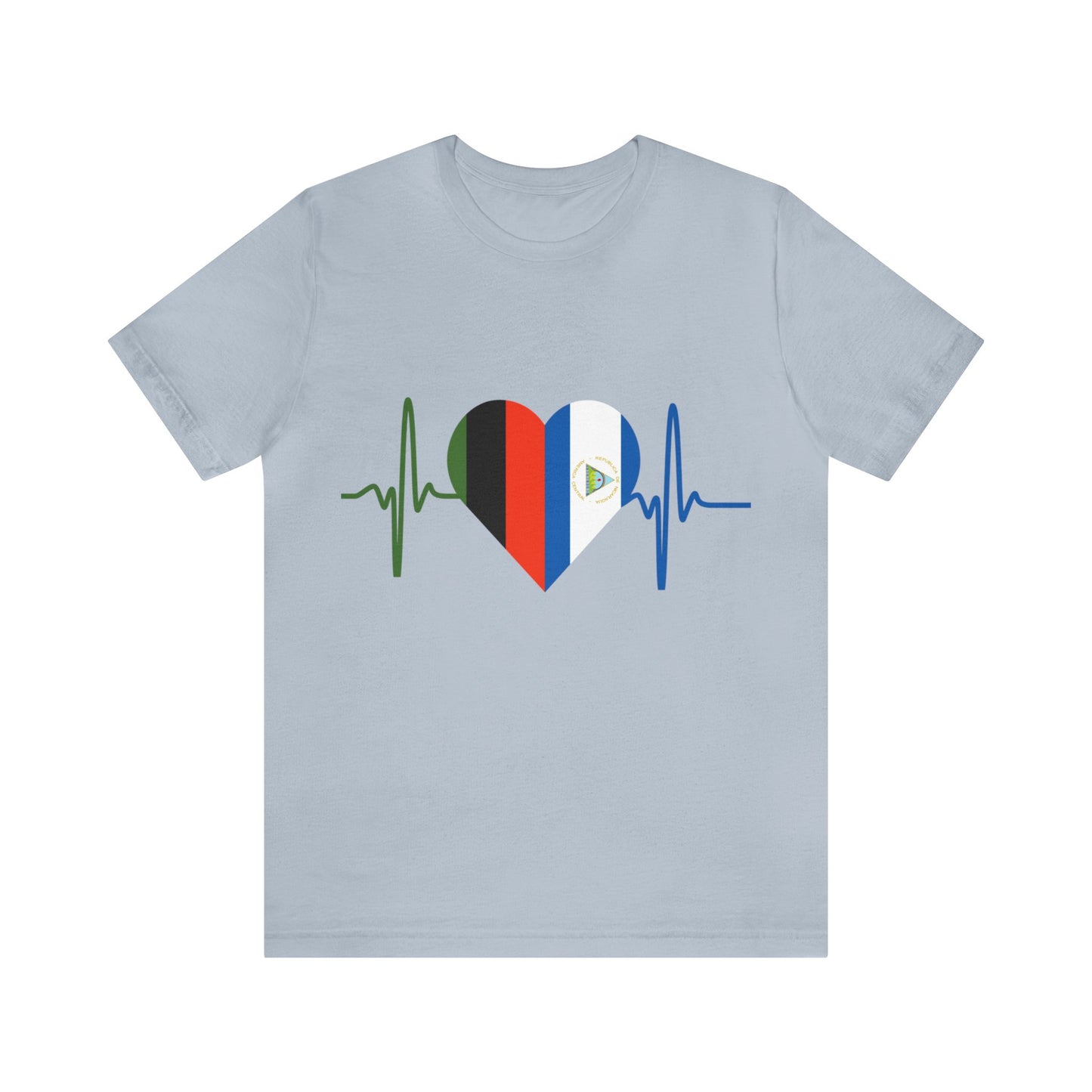 African American & Nicaragua Unisex Short Sleeve Tee, Camisa Unisexo manga corta Afroamericano y Nicaragua