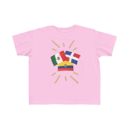 Dominican Republic, Mexico, Ecuador Toddler Tee I Camiseta para Toddler Mexico, República Dominicana y Ecuador