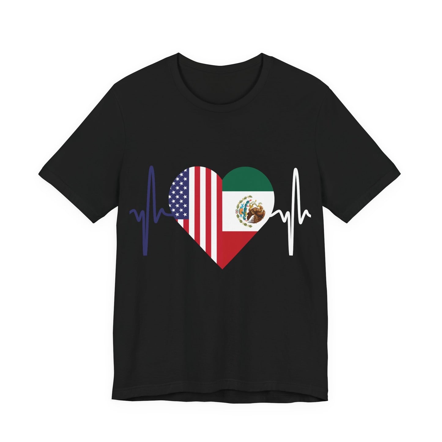 Mexico and United State Short Sleeve Tee I Camisa Unisexo manga corta México y Estados Unidos