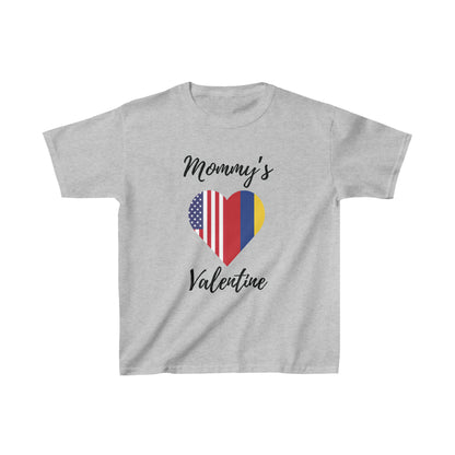 Kid's Mommy's Valentine United State and Colombia I Camiseta para Niños Estados Unidos y Colombia