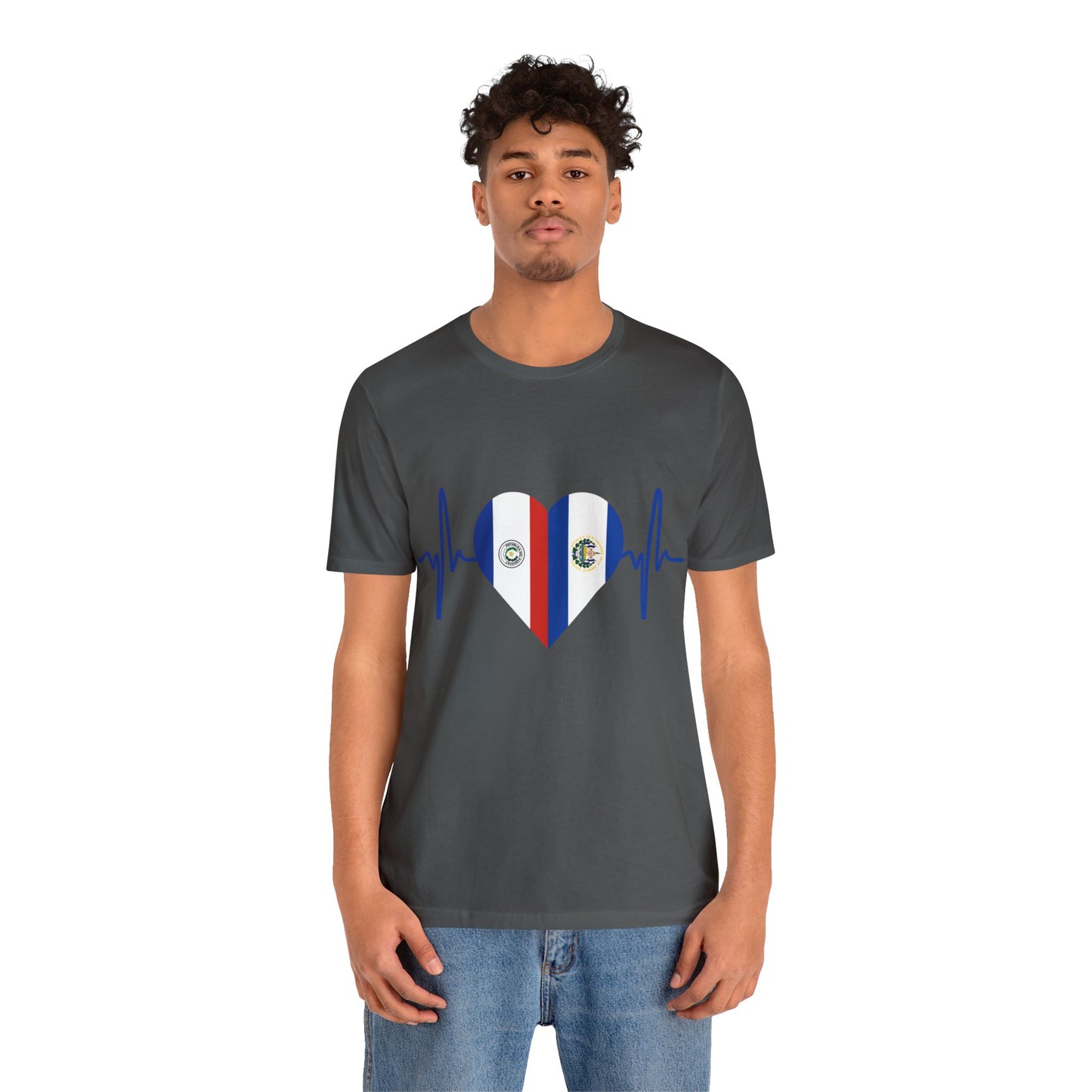 El Salvador & Paraguay Unisex Short Sleeve Tee I Camisa Unisexo manga corta El Salvador y Paraguay