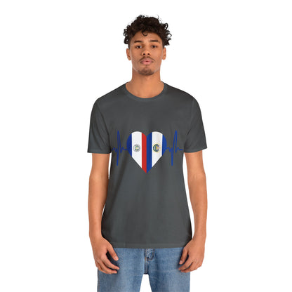 El Salvador & Paraguay Unisex Short Sleeve Tee I Camisa Unisexo manga corta El Salvador y Paraguay