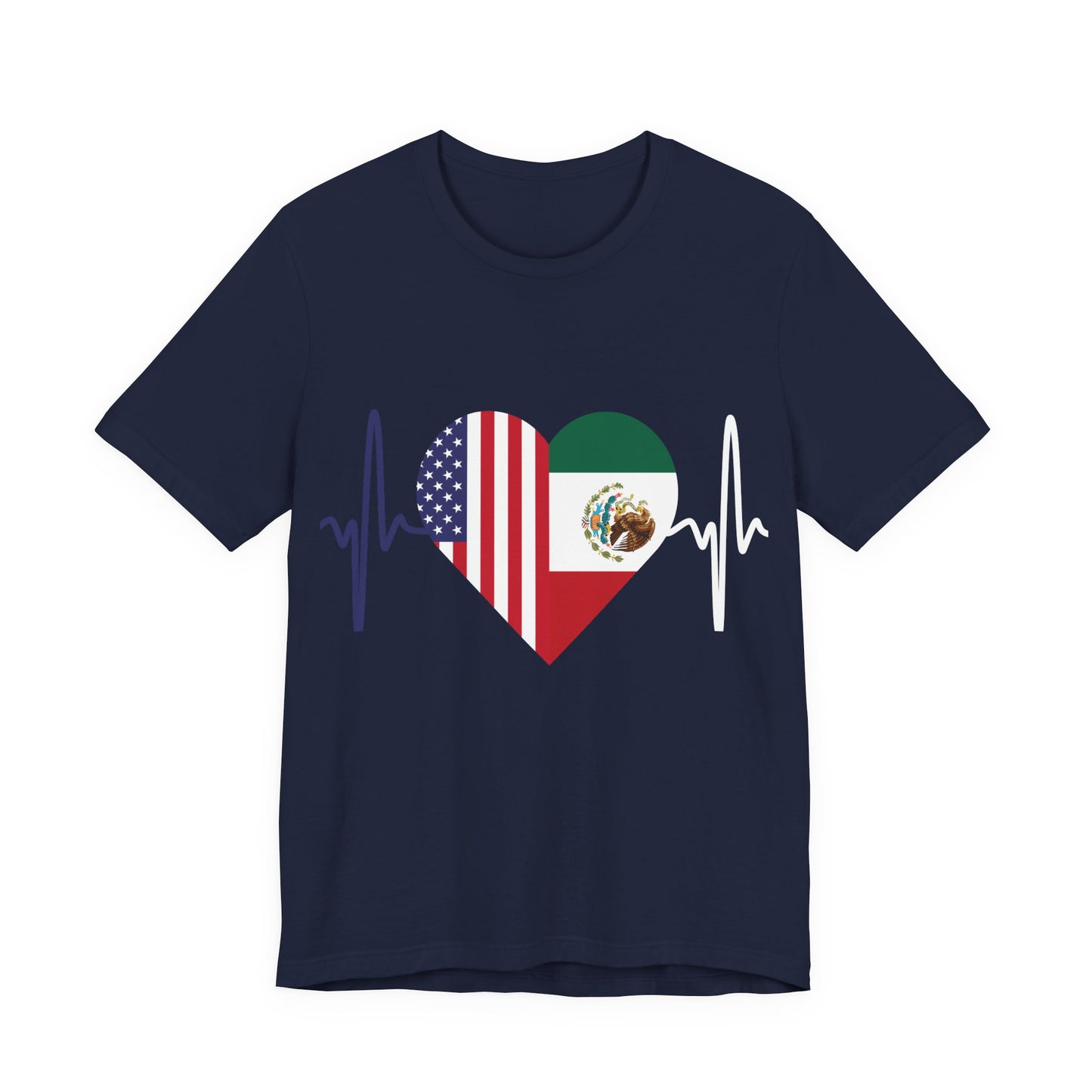 Mexico and United State Short Sleeve Tee I Camisa Unisexo manga corta México y Estados Unidos