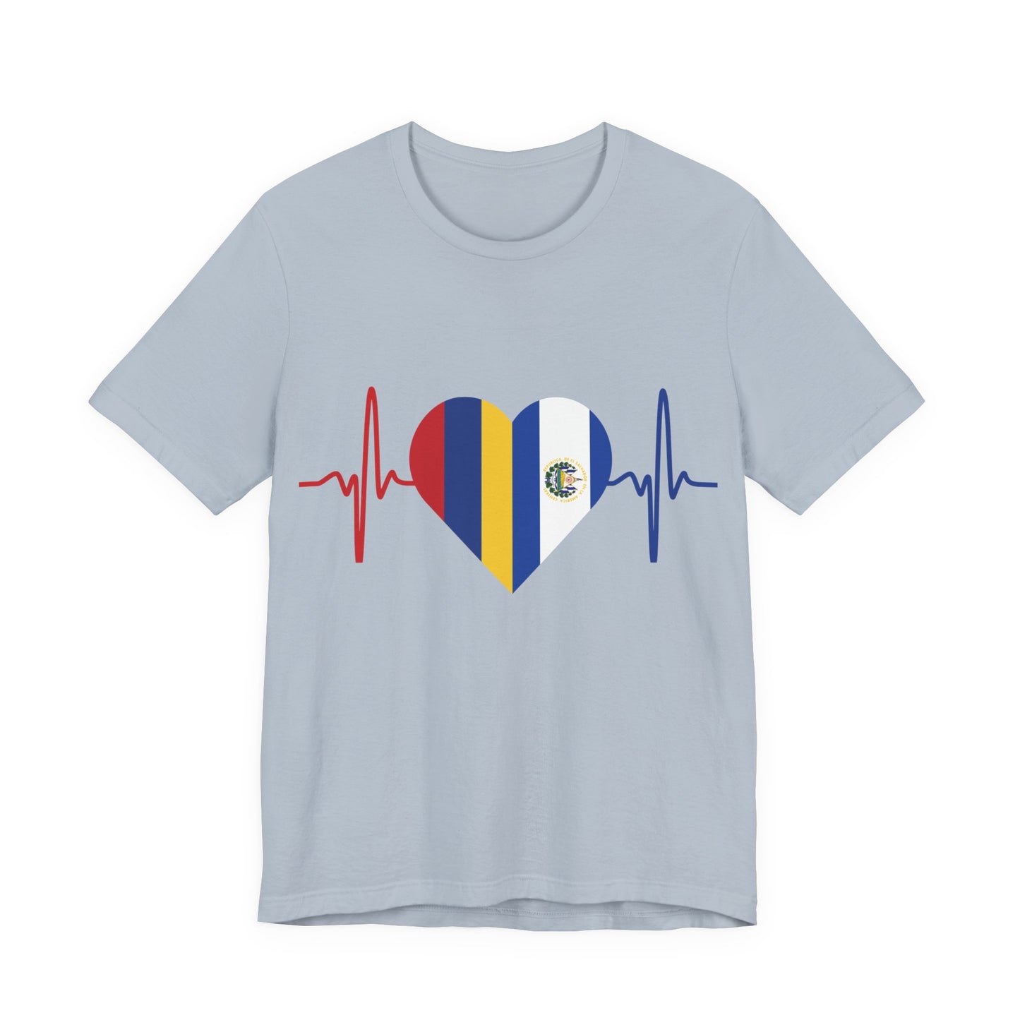 El Salvador & Colombia Unisex Short Sleeve Tee I Camisa Unisexo manga corta El Salvador y Colombia I Cultura Salvadoreña y Colombiana