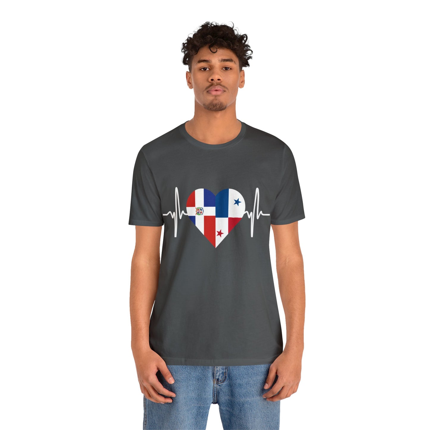 Dominican Republic & Panama Unisex Short Sleeve Tee, Camisa Unisexo manga corta República Dominicana y Panamá