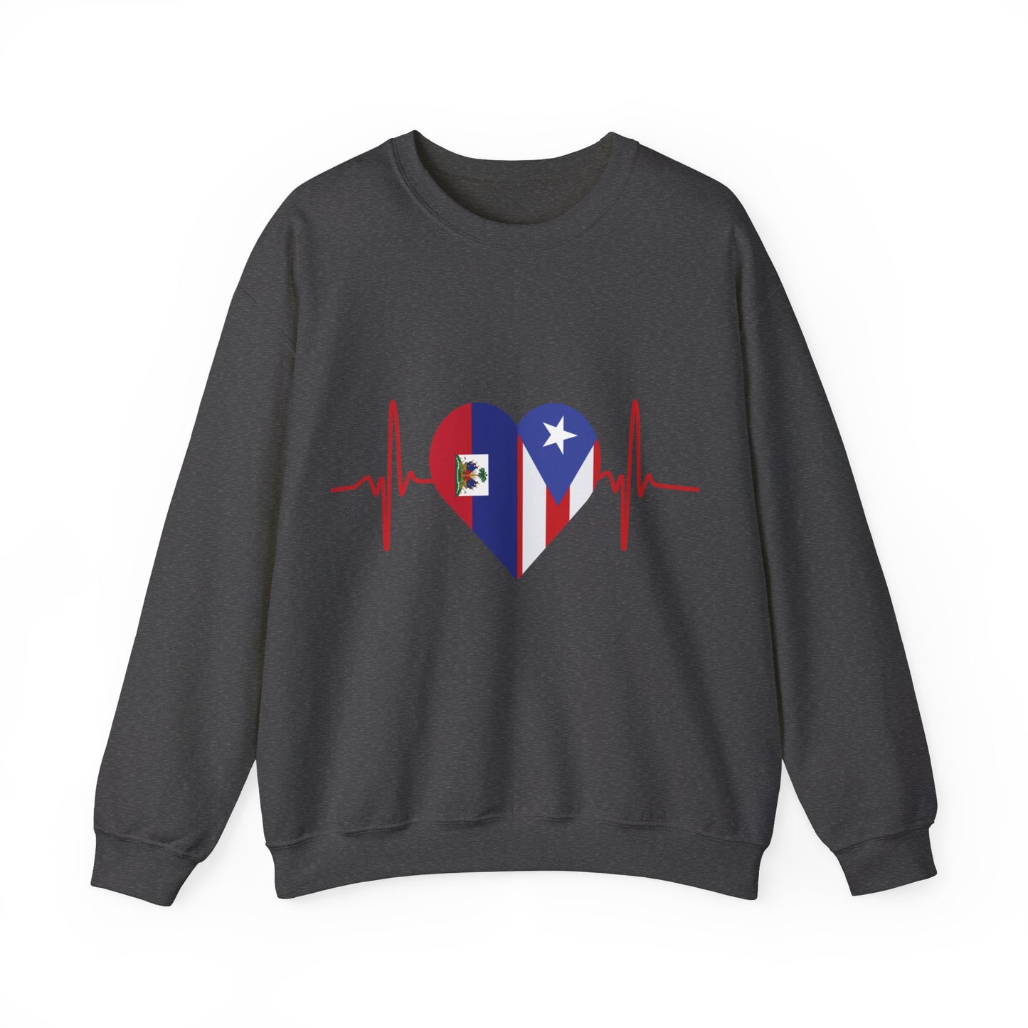 Haití and Puerto Rico Crewneck Sweatshirt I Sudadera Unisex Haití y Puerto Rico