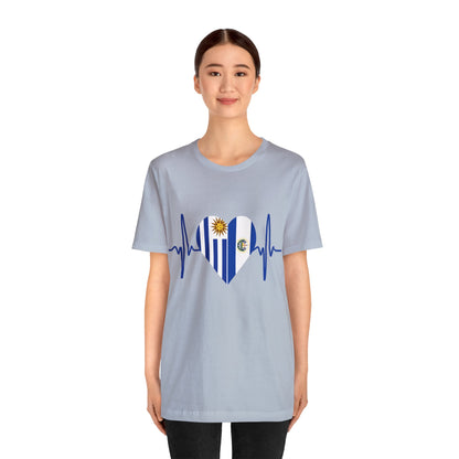 El Salvador & Uruguay Unisex Short Sleeve Tee I Camisa Unisexo manga corta El Salvador y Uruguay