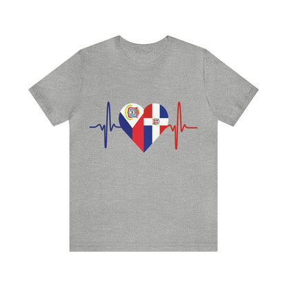 Dominican Republic & Sint Maarten Unisex Short Sleeve Tee I Camisa Unisexo manga corta