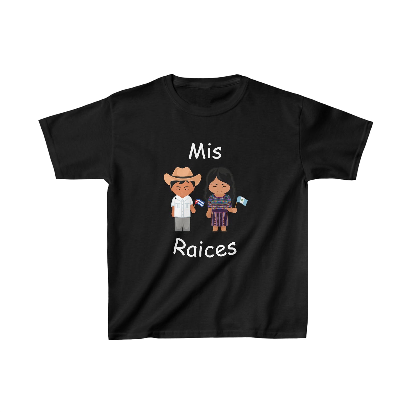 Cuba & Guatemala Mis Raices Kid's Tee I Camiseta para Niños Guatemala y Cuba I Cultura Guatemalteca y Cubana