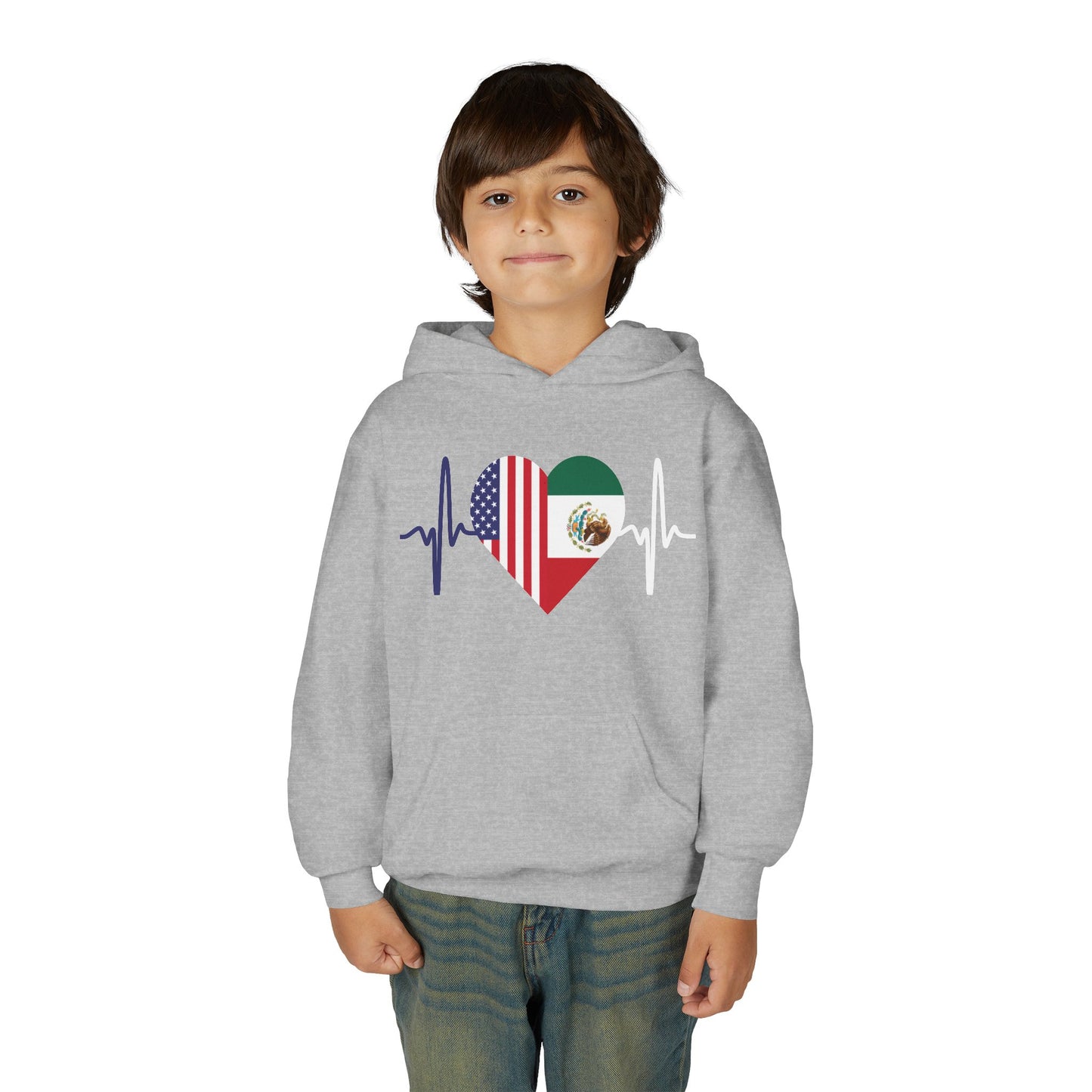 México & United State Youth Hooded Sweatshirt I Sudadera para Niños México y Estados Unidos