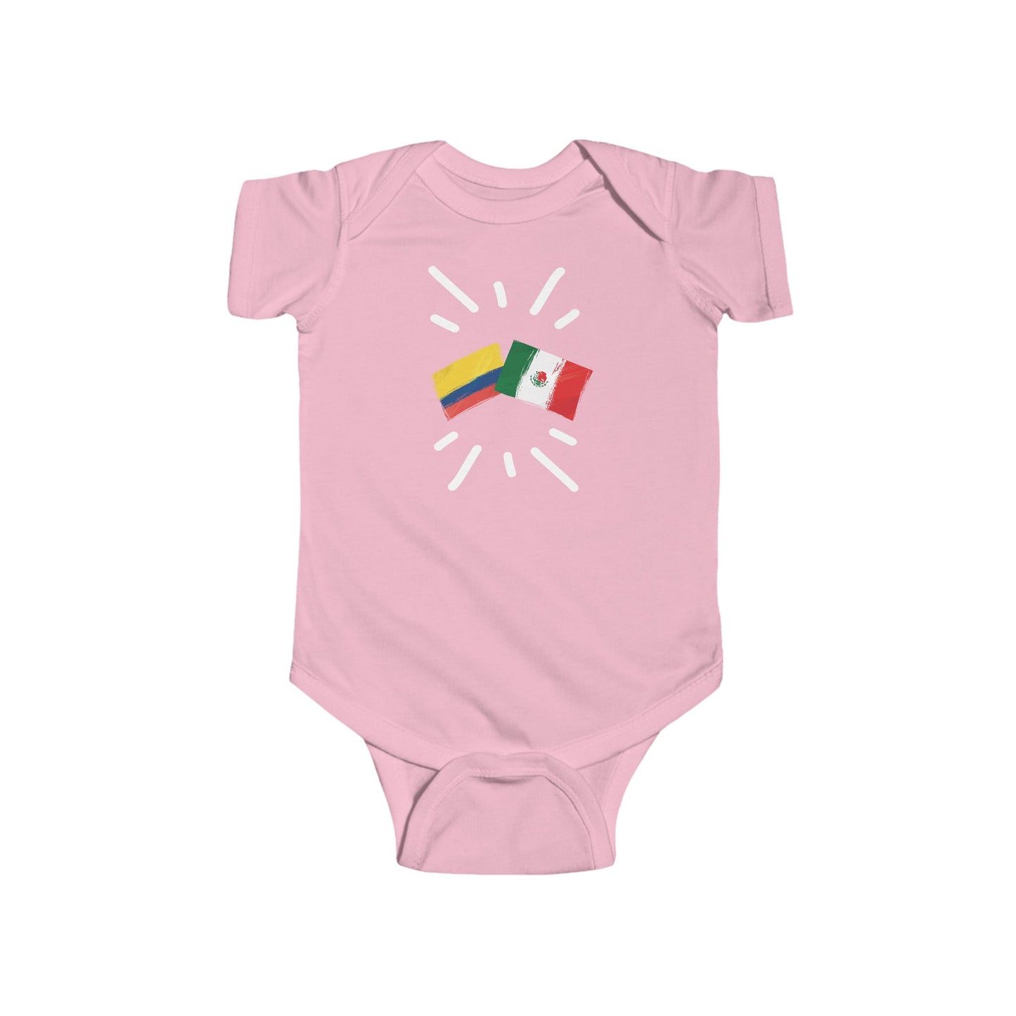Infant Colombia and Mexico Bodysuit I Camiseta de bebé Colombia y México I Cultura Colombiana y Mexicana