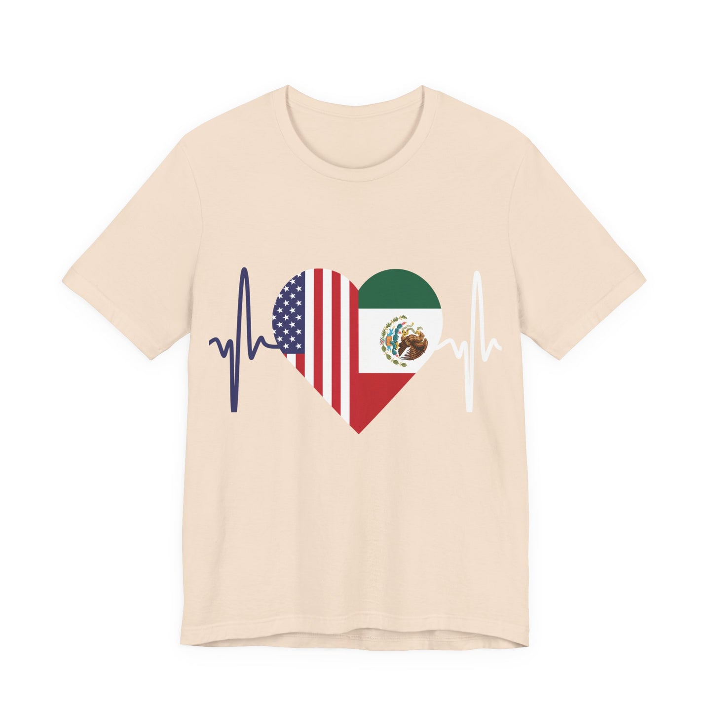 Mexico and United State Short Sleeve Tee I Camisa Unisexo manga corta México y Estados Unidos