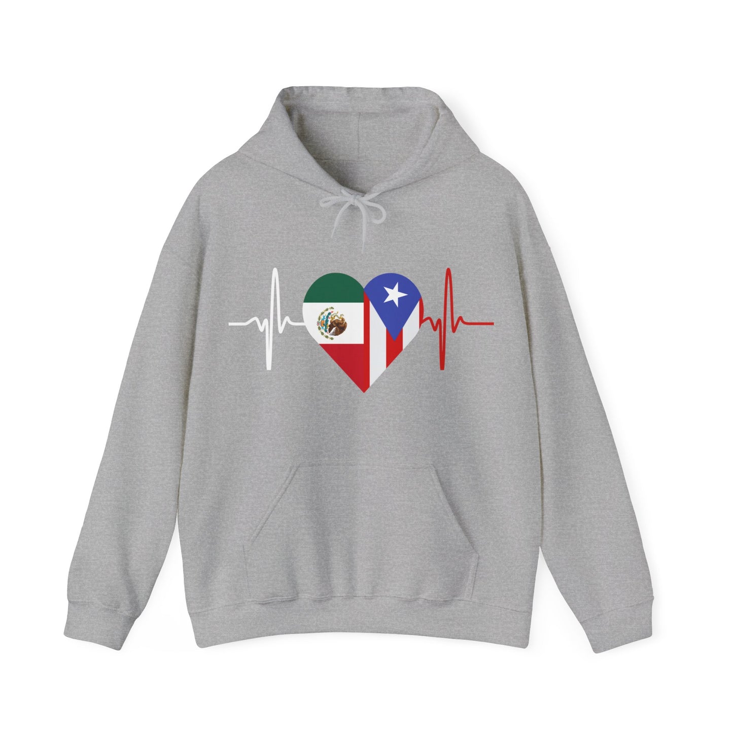Puerto Rico & Mexican Unisex Hooded Sweatshirt I Sudadera Unisexo México y Puerto Rico