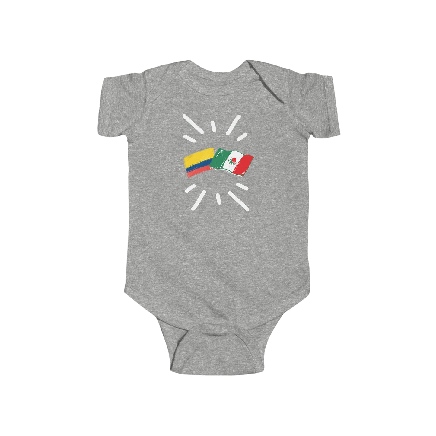 Infant Colombia and Mexico Bodysuit I Camiseta de bebé Colombia y México