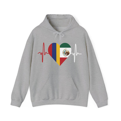 Colombia & Mexico Unisex Hooded Sweatshirt I Sudadera Unisexo Colombia y México