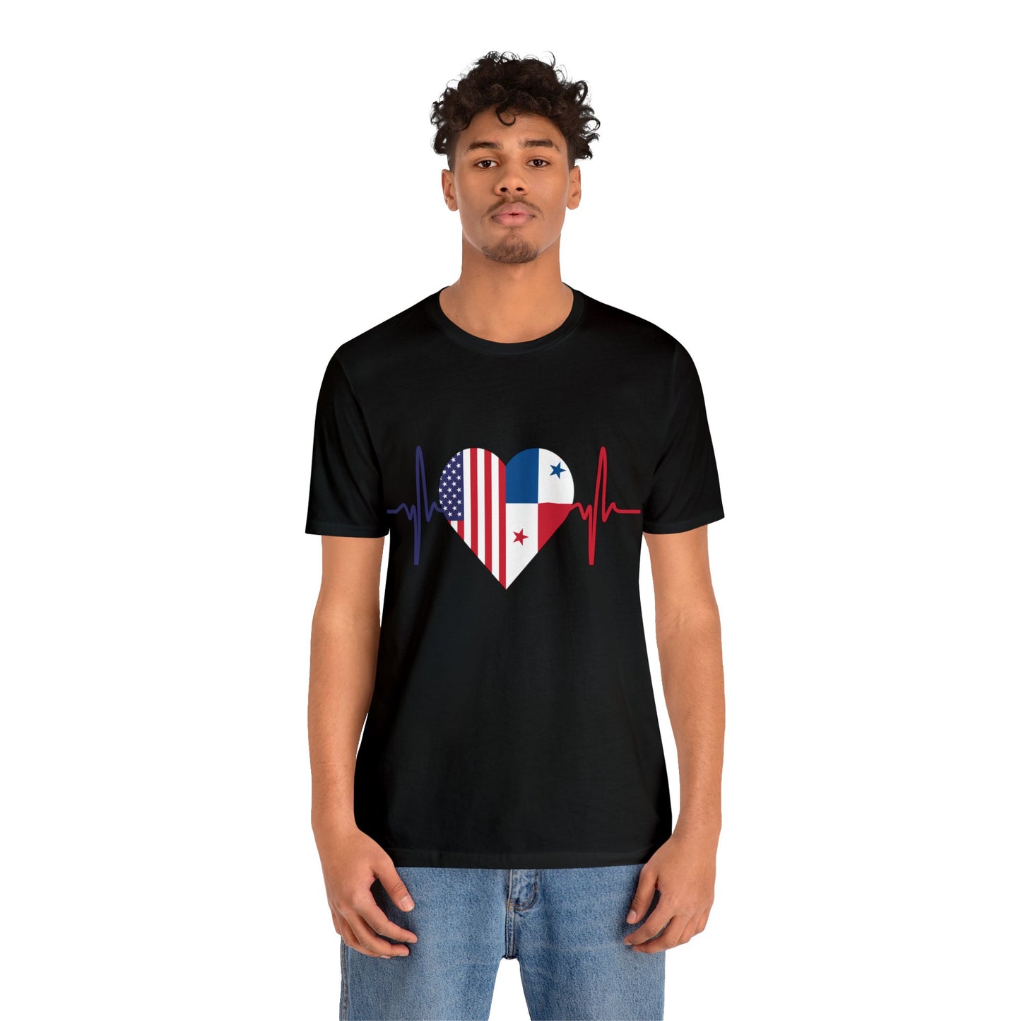 United State & Panama Unisex Short Sleeve Tee, Camisa Unisexo manga corta Estados Unidos y Panamá