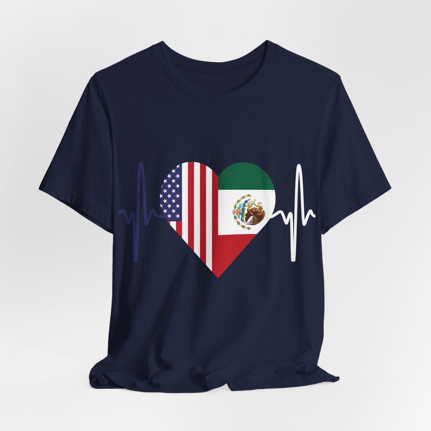 Mexico and United State Short Sleeve Tee I Camisa Unisexo manga corta México y Estados Unidos
