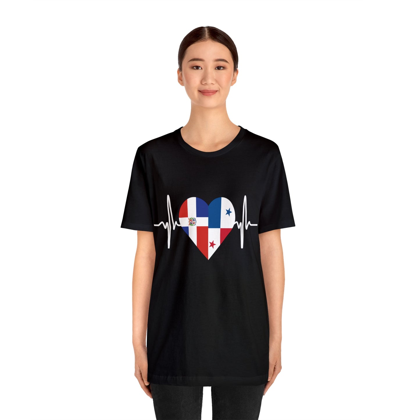 Dominican Republic & Panama Unisex Short Sleeve Tee, Camisa Unisexo manga corta República Dominicana y Panamá