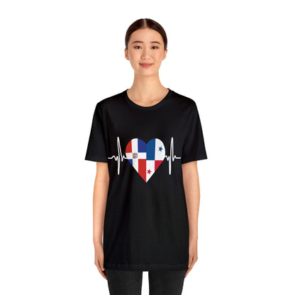 Dominican Republic & Panama Unisex Short Sleeve Tee, Camisa Unisexo manga corta República Dominicana y Panamá