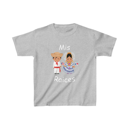 Panama & Puerto Rican Mis Raices Kid's Tee I Camiseta para Niños Puerto Rican y Panamá I Cultura Puertorriqueña y Panameña