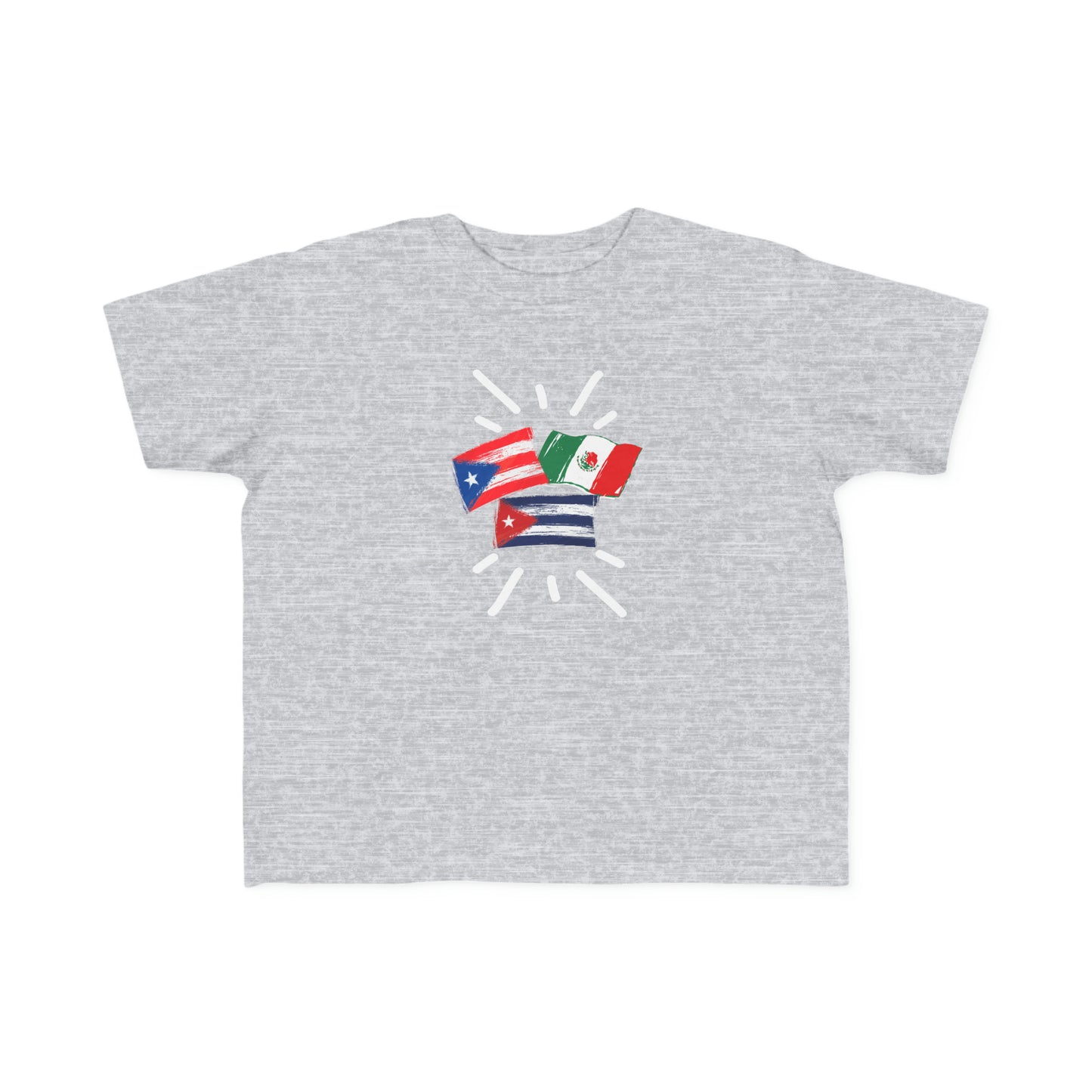 Cuba, Puerto Rico and Mexico Toddler Tee I Camiseta de bebé Cuba, Puerto Rico y México