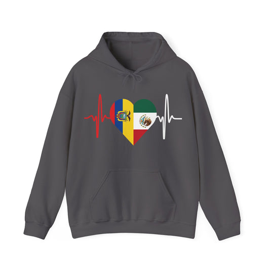 Ecuador & Mexican Unisex Hooded Sweatshirt I Sudadera Unisexo México y Ecuador