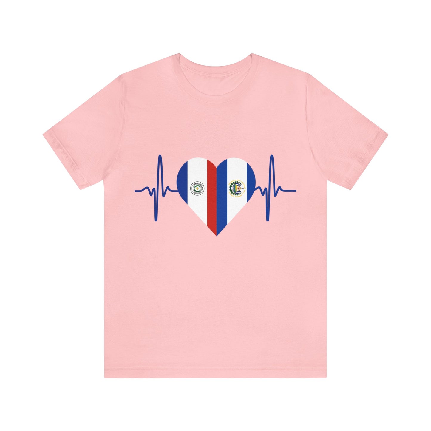 El Salvador & Paraguay Unisex Short Sleeve Tee I Camisa Unisexo manga corta El Salvador y Paraguay