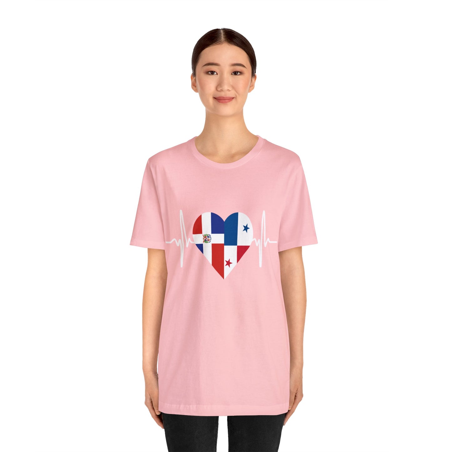 Dominican Republic & Panama Unisex Short Sleeve Tee, Camisa Unisexo manga corta República Dominicana y Panamá