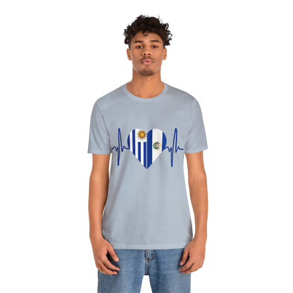 El Salvador & Uruguay Unisex Short Sleeve Tee I Camisa Unisexo manga corta El Salvador y Uruguay