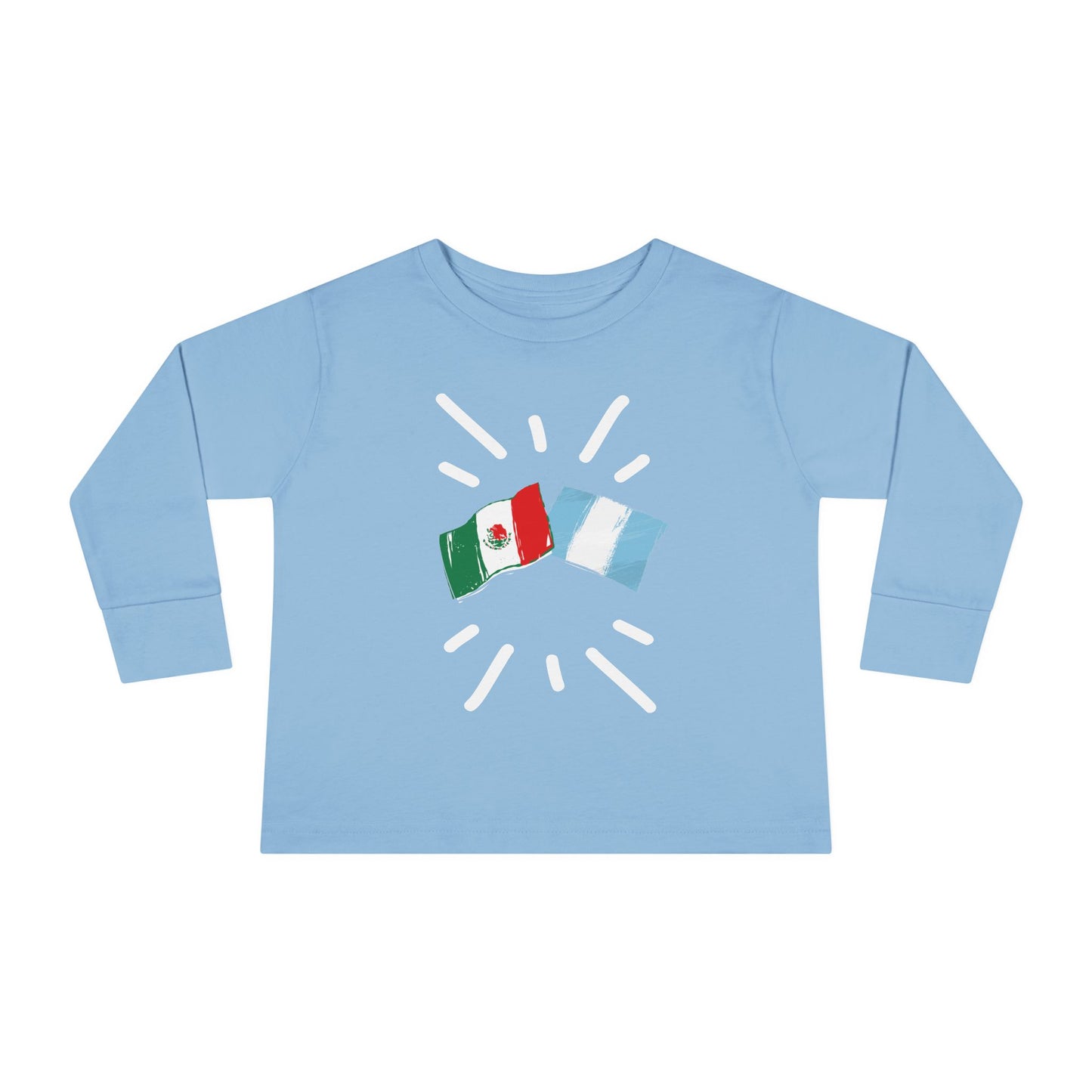 Guatemala and Mexico Long Sleeve Toddler Tee I Camiseta manga larga para Toddler Guatemala y México I Cultura Guatemalteco y Mexicanos
