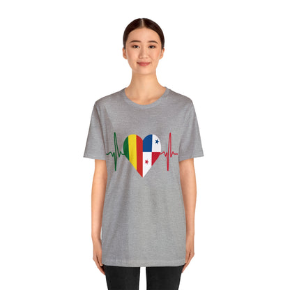 Bolivia & Panama Unisex Short Sleeve Tee, Camisa Unisexo manga corta Bolivia y Panamá