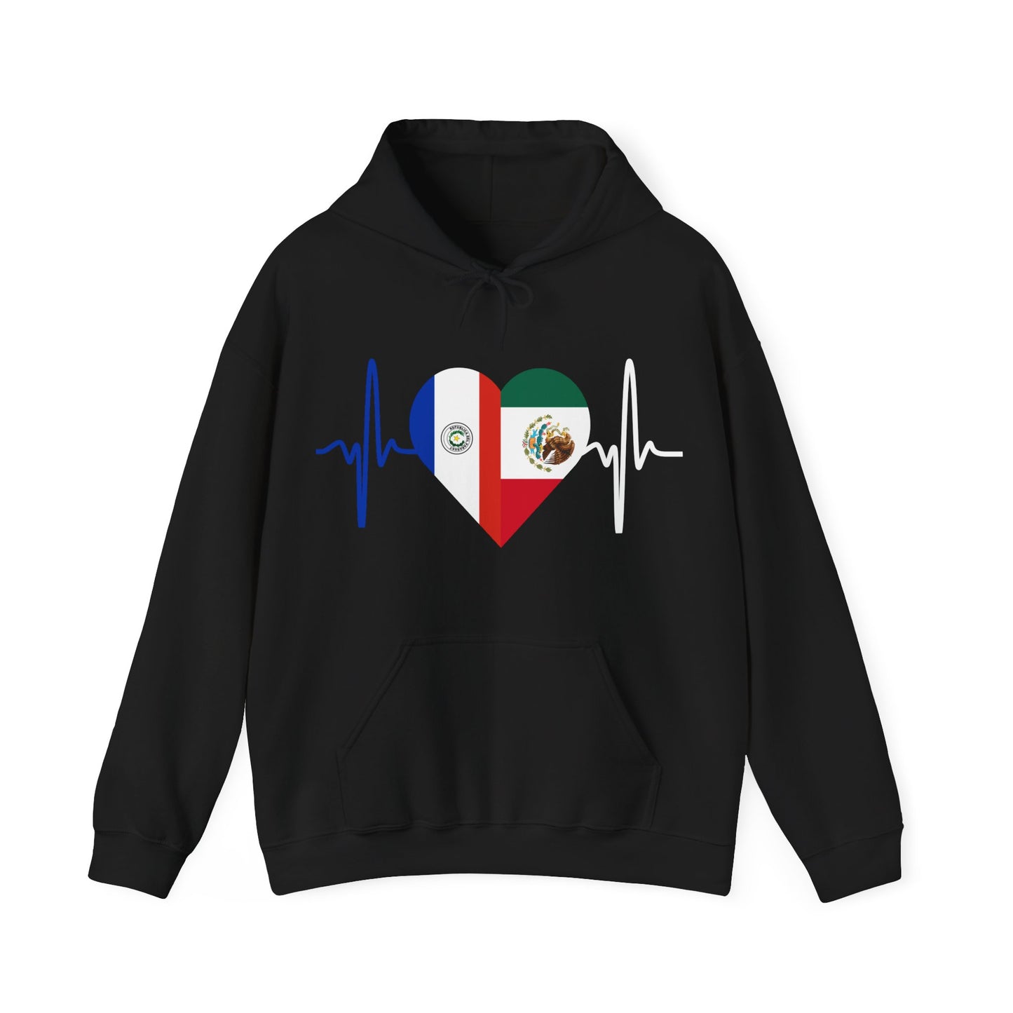 Mexico and Paraguay Unisex Hooded Sweatshirt I Sudadera Unisexo México and Paraguay