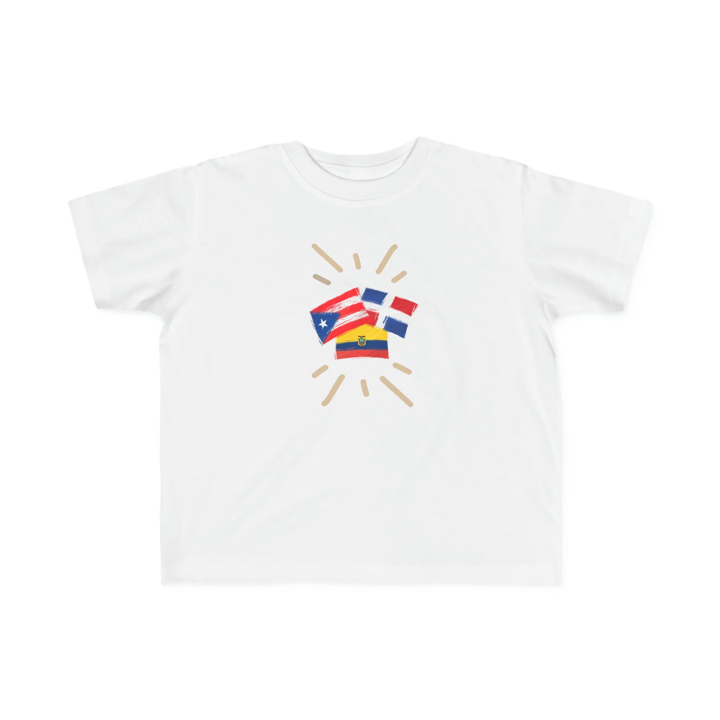 Dominican Republic, Puerto Rico, Ecuador Toddler Tee I Camiseta para Toddler Puerto Rico, República Dominicana y Ecuador