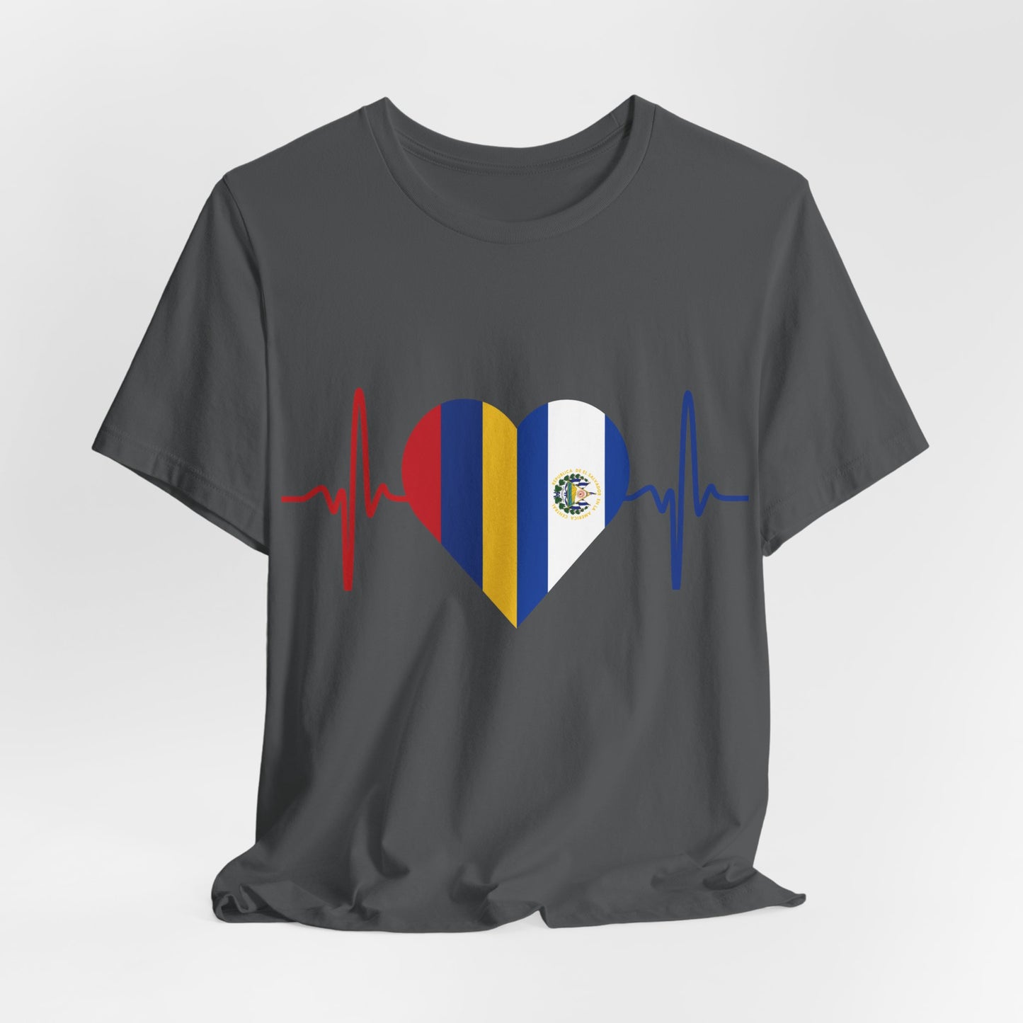 El Salvador & Colombia Unisex Short Sleeve Tee I Camisa Unisexo manga corta El Salvador y Colombia I Cultura Salvadoreña y Colombiana