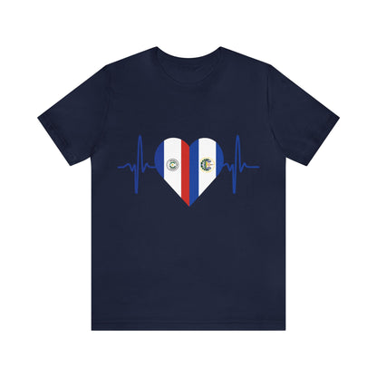 El Salvador & Paraguay Unisex Short Sleeve Tee I Camisa Unisexo manga corta El Salvador y Paraguay