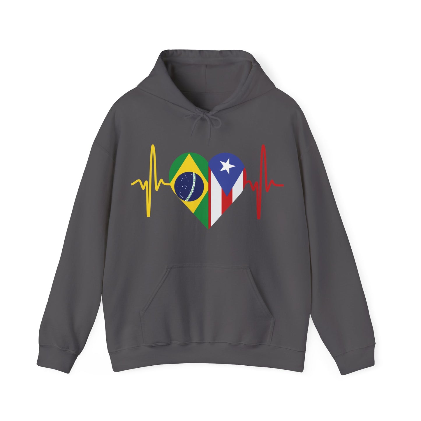 Brazil and Puerto Rico Unisex Hooded Sweatshirt I Sudadera Unisexo Brazil and Puerto Rico