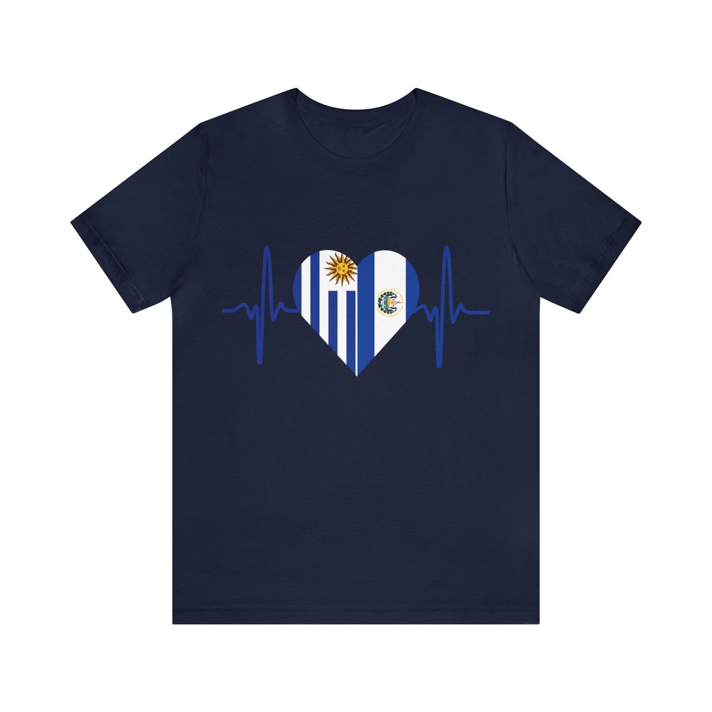 El Salvador & Uruguay Unisex Short Sleeve Tee I Camisa Unisexo manga corta El Salvador y Uruguay
