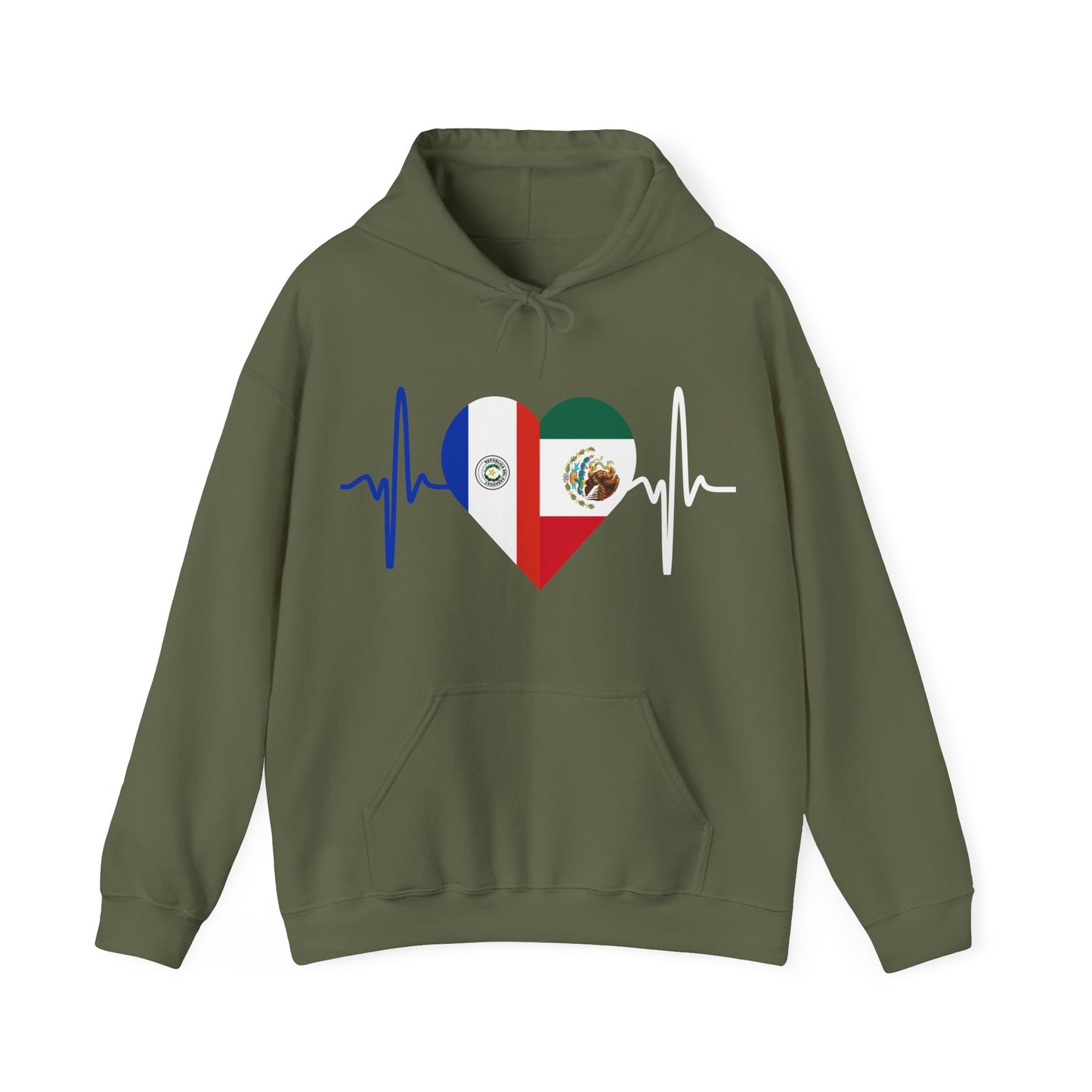 Mexico and Paraguay Unisex Hooded Sweatshirt I Sudadera Unisexo México and Paraguay