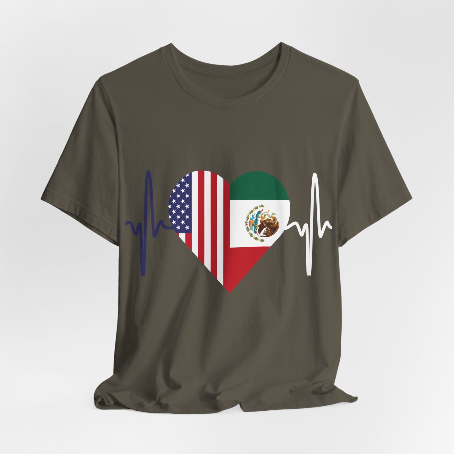 Mexico and United State Short Sleeve Tee I Camisa Unisexo manga corta México y Estados Unidos