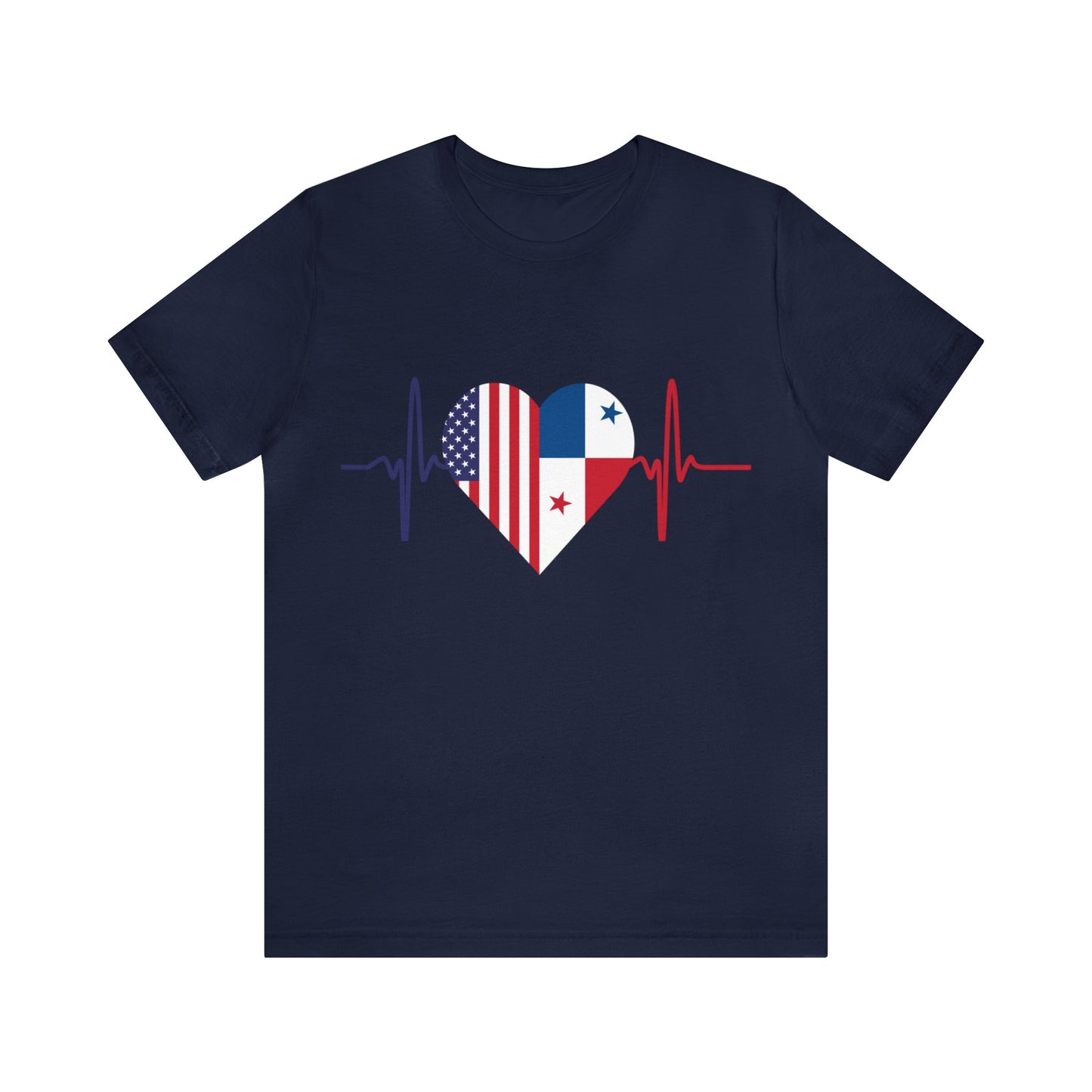 United State & Panama Unisex Short Sleeve Tee, Camisa Unisexo manga corta Estados Unidos y Panamá