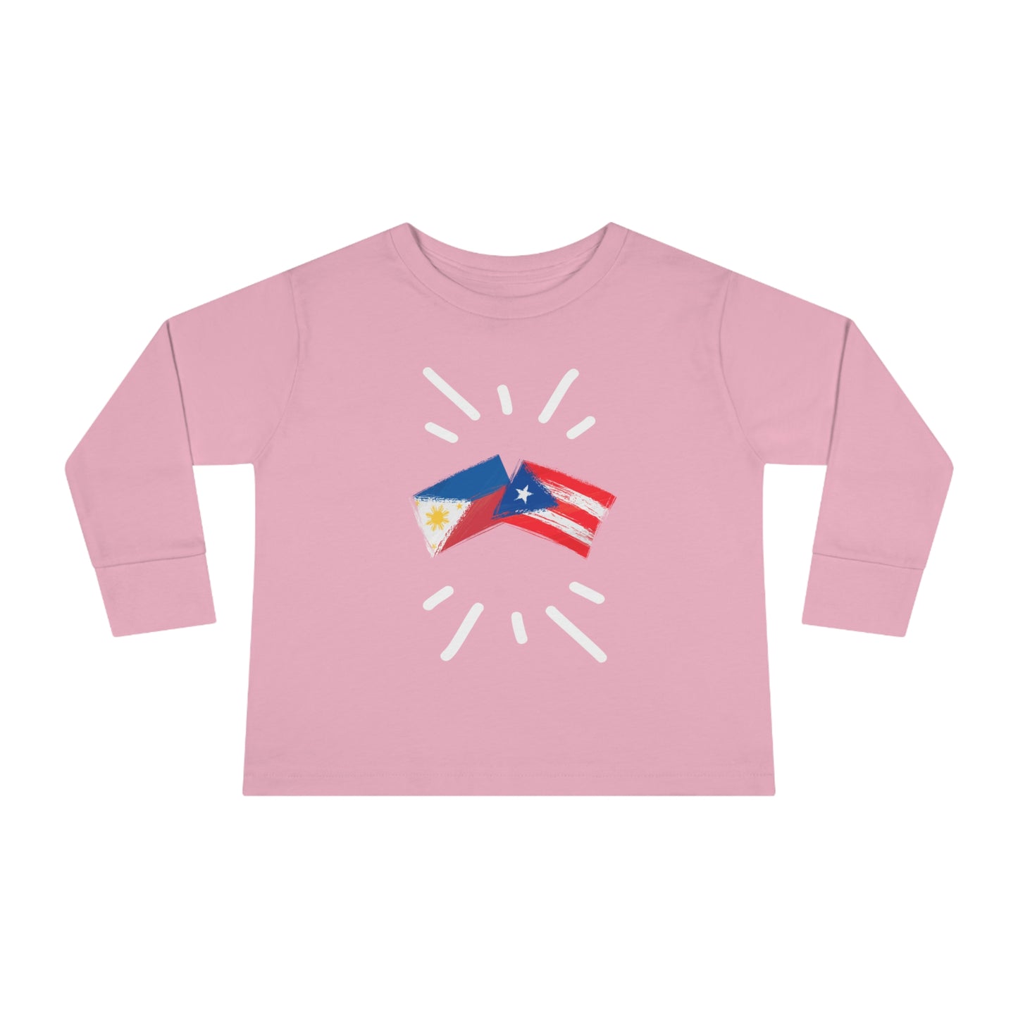 Philippines & Puerto Rico Long Sleeve Toddler Tee I Camiseta manga larga para Toddler