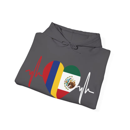 Colombia & Mexico Unisex Hooded Sweatshirt I Sudadera Unisexo Colombia y México