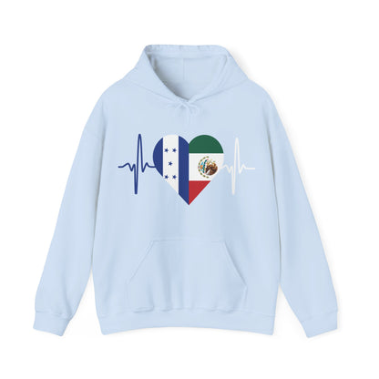Mexico and Honduras Unisex Hooded Sweatshirt I Sudadera Unisexo México and Honduras