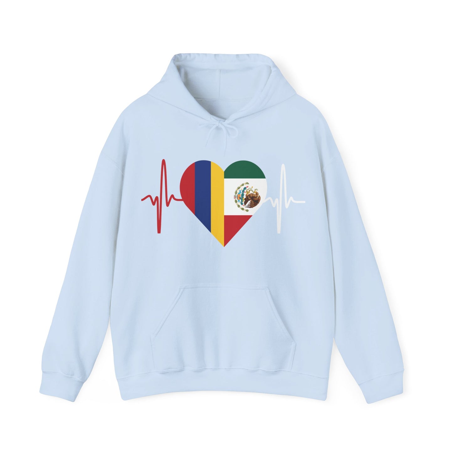 Colombia & Mexico Unisex Hooded Sweatshirt I Sudadera Unisexo Colombia y México