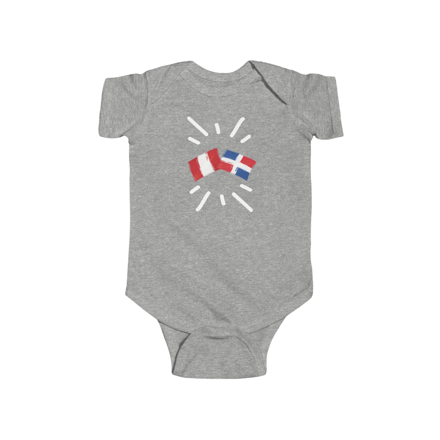 Infant Peru and  Dominican Republic Bodysuit I Camiseta de bebé Perú y República Dominicana