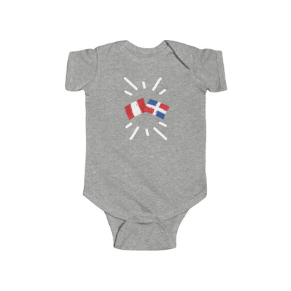 Infant Peru and  Dominican Republic Bodysuit I Camiseta de bebé Perú y República Dominicana